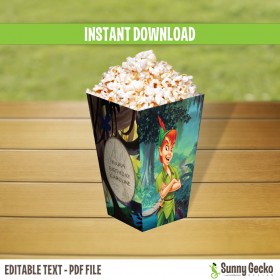Peter Pan Birthday Mini Popcorn Box 